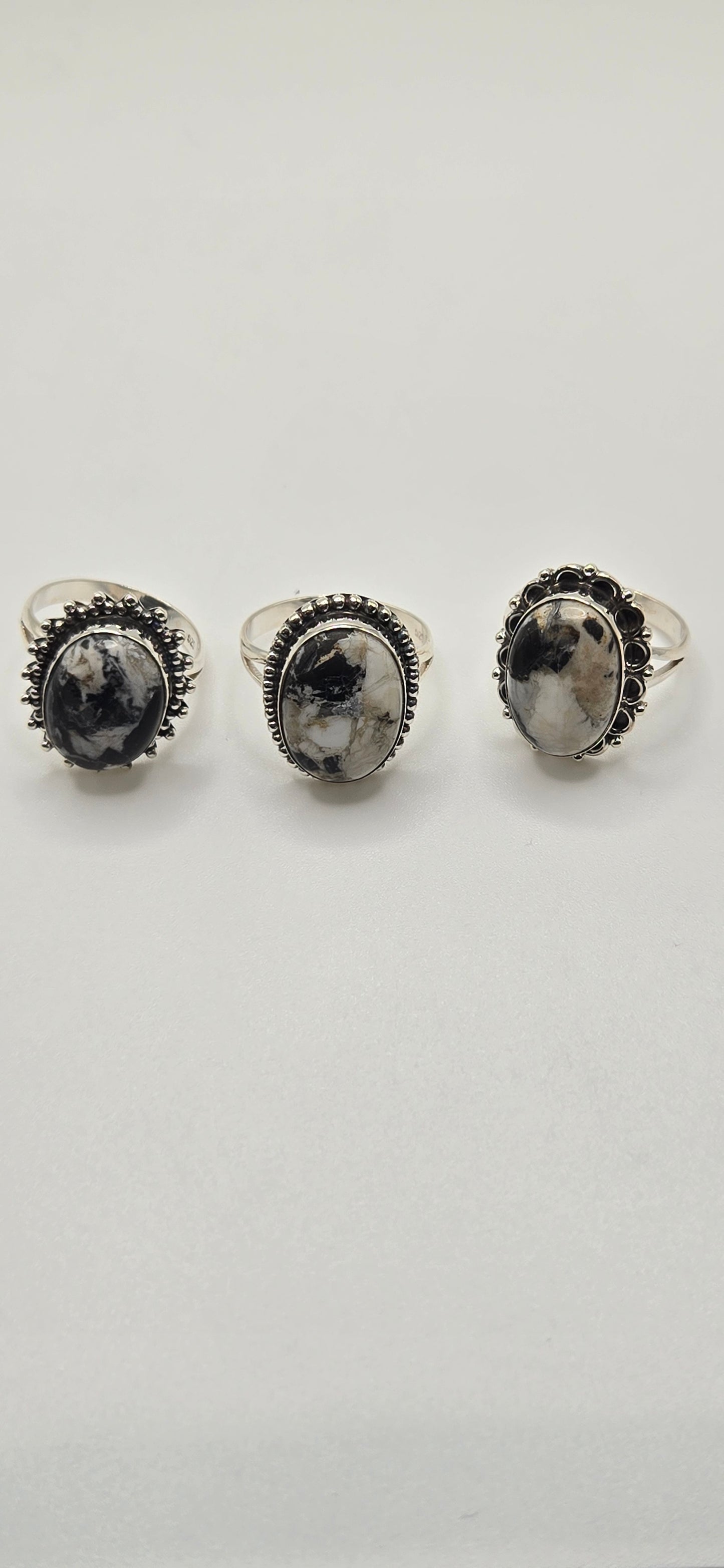 SS White Buffalo Turquoise Ring Assorted 49.99