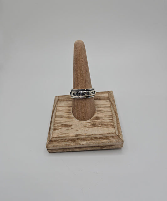 SS Spinning Footprint Ring 56.99