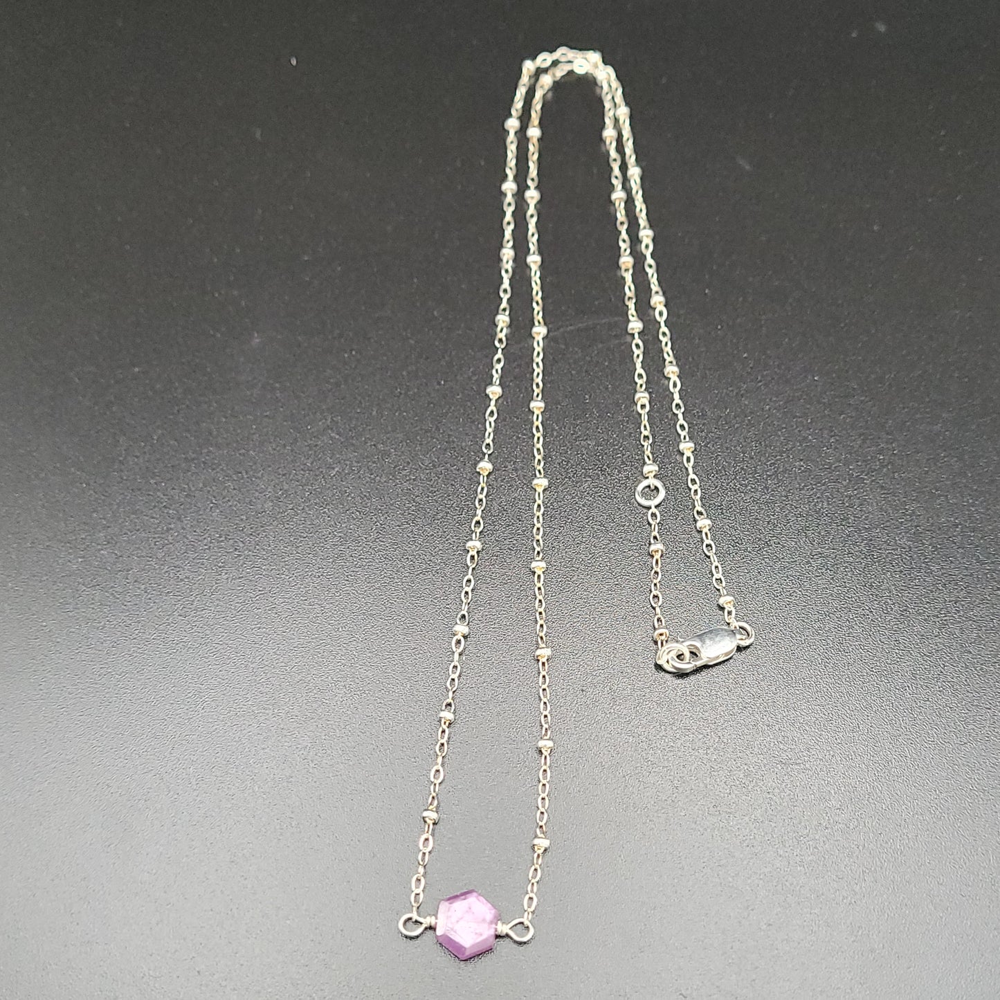 Sterling Silver Star Ruby Necklace