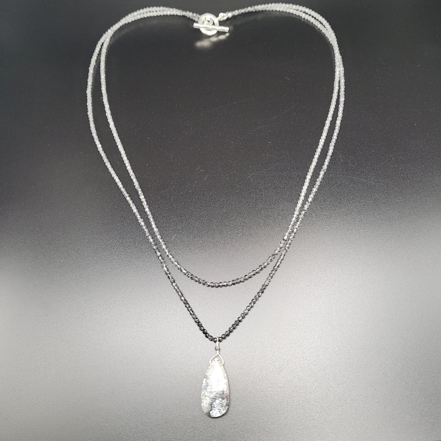 silver stone pendant