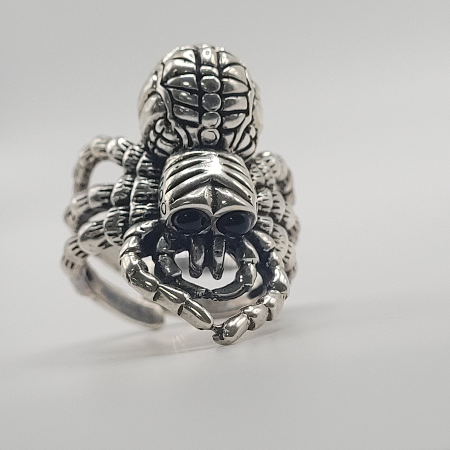 A sterling silver rhino pendant