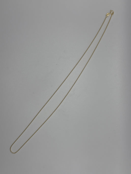 18” 14k Gold Ball Chain 1mm.