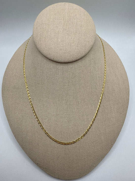 18” 14k Gold Curb Chain.