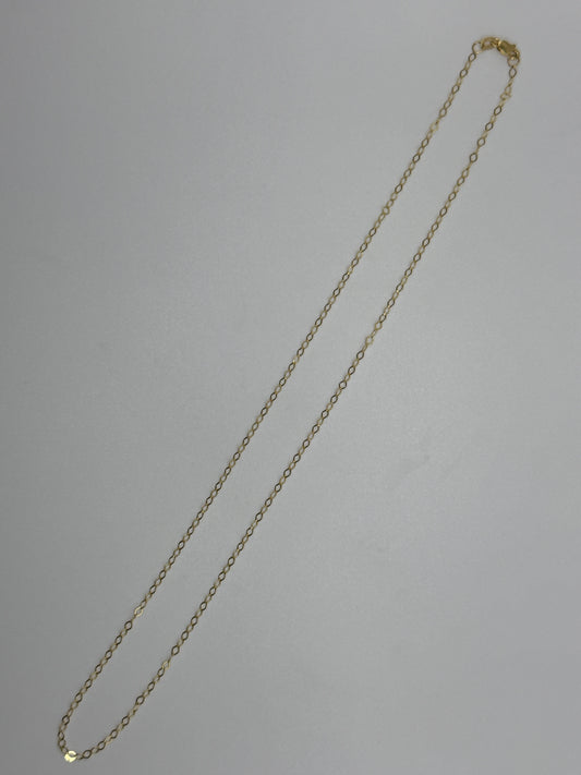 18” 14k Gold Rhombus Chain.