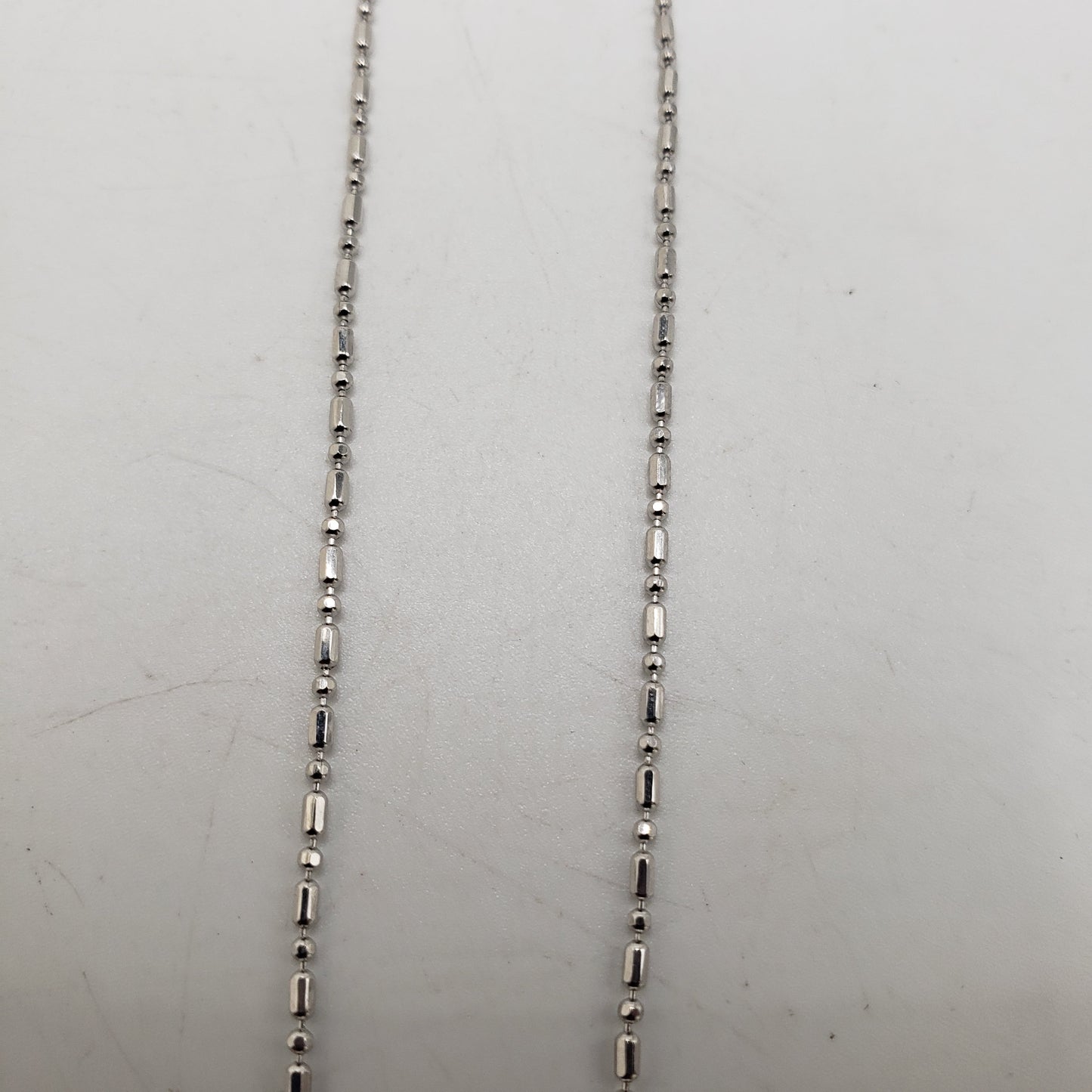 18 Inch Long Sterling Silver Short and Long Link Chain.