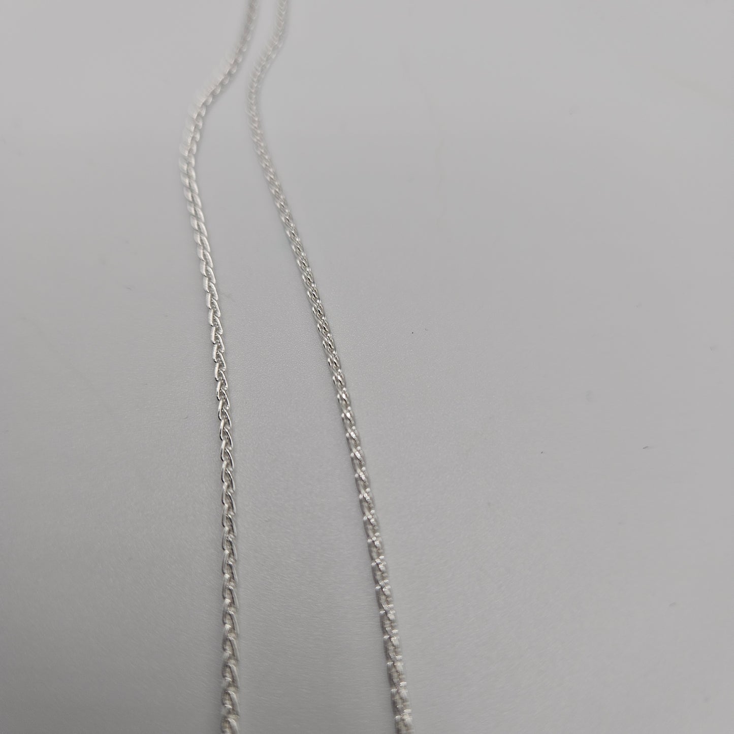 18 Inch Sterling Silver Small Braid Chain.