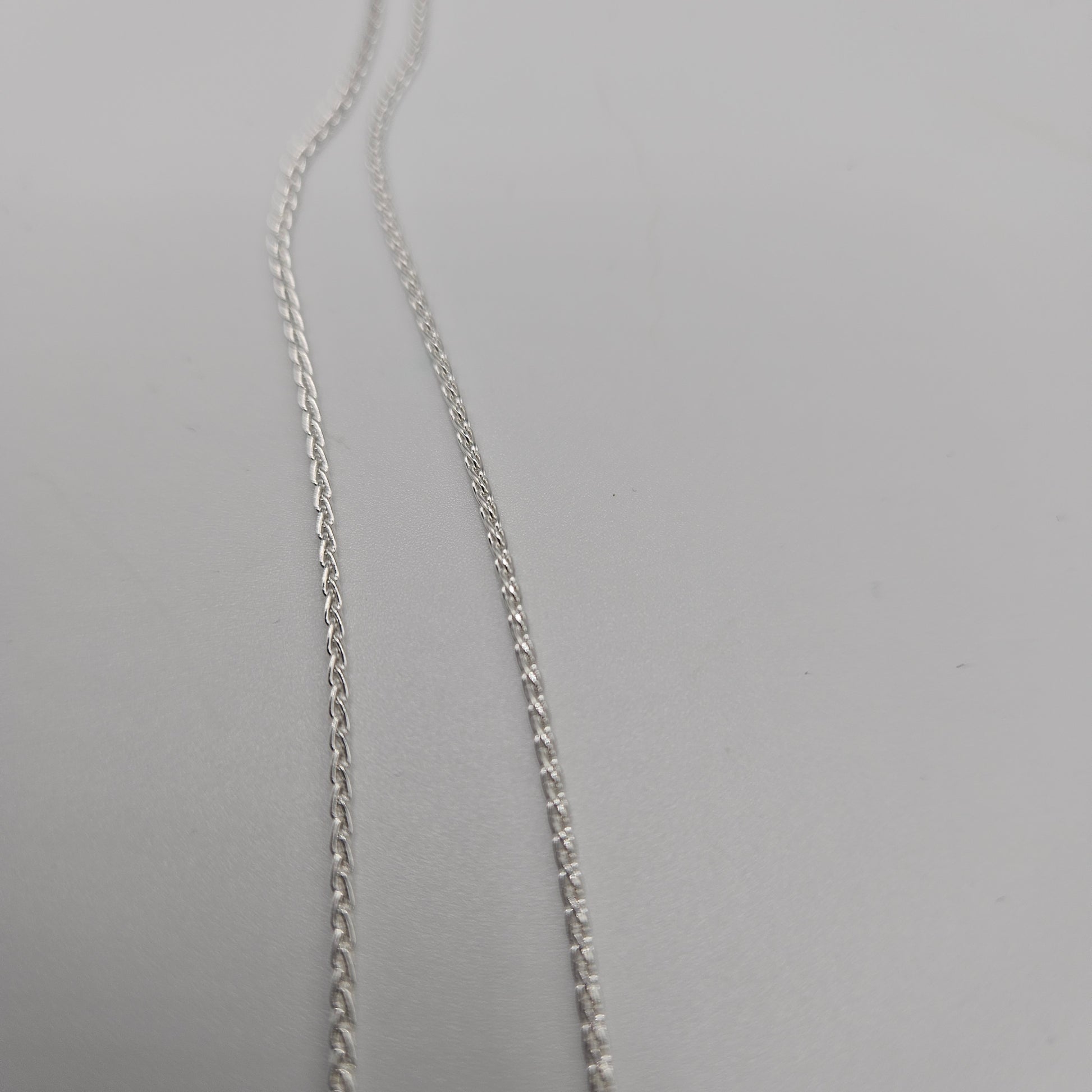18 Inch Sterling Silver Small Braid Chain.