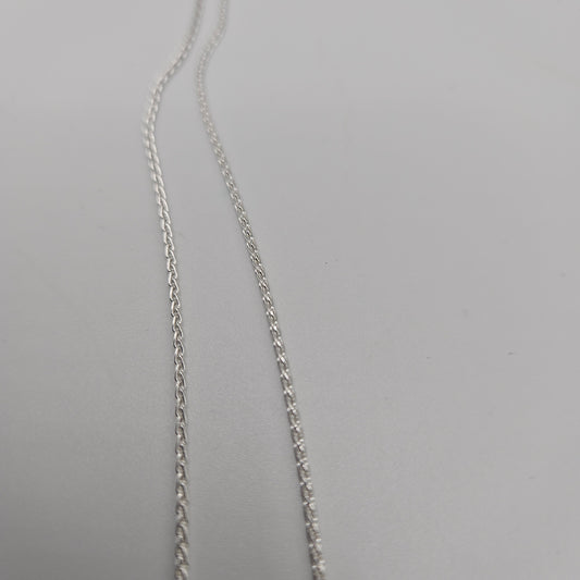 18 Inch Sterling Silver Small Braid Chain.