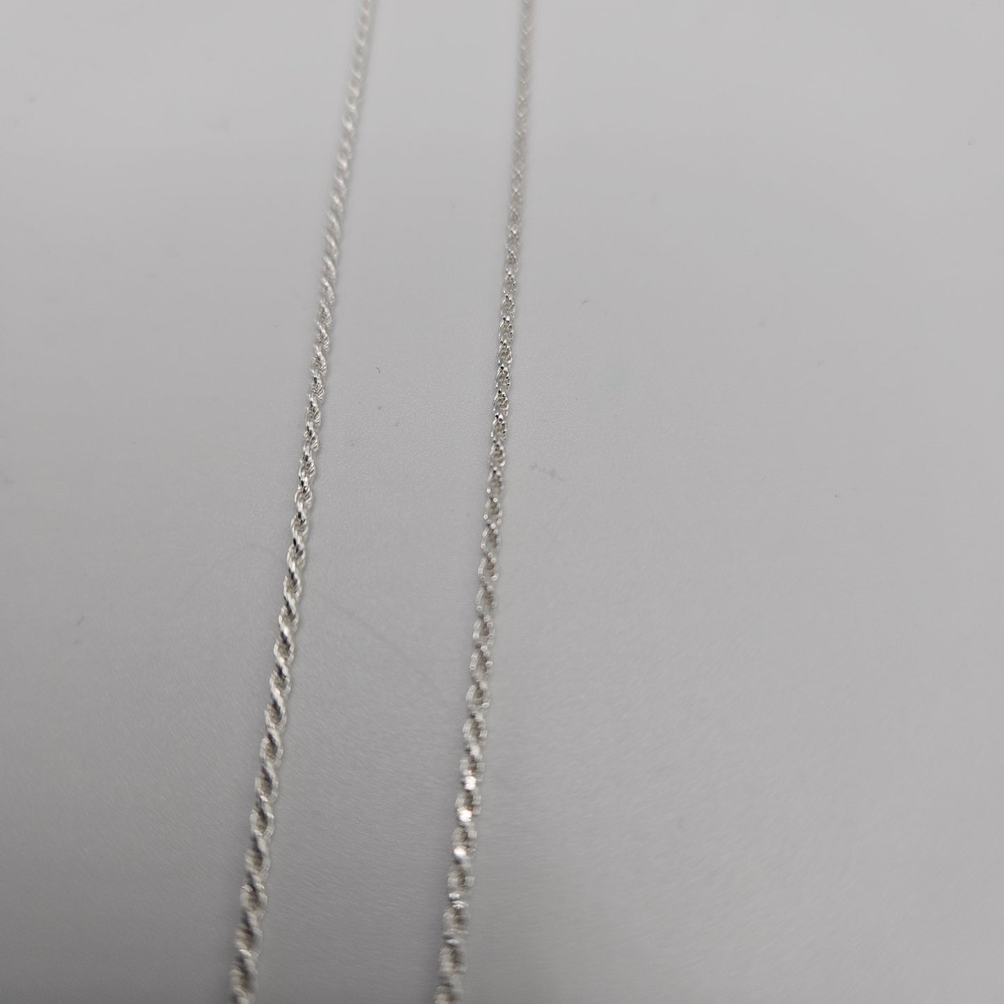 18 Inch Sterling Silver Small Rope Chain.