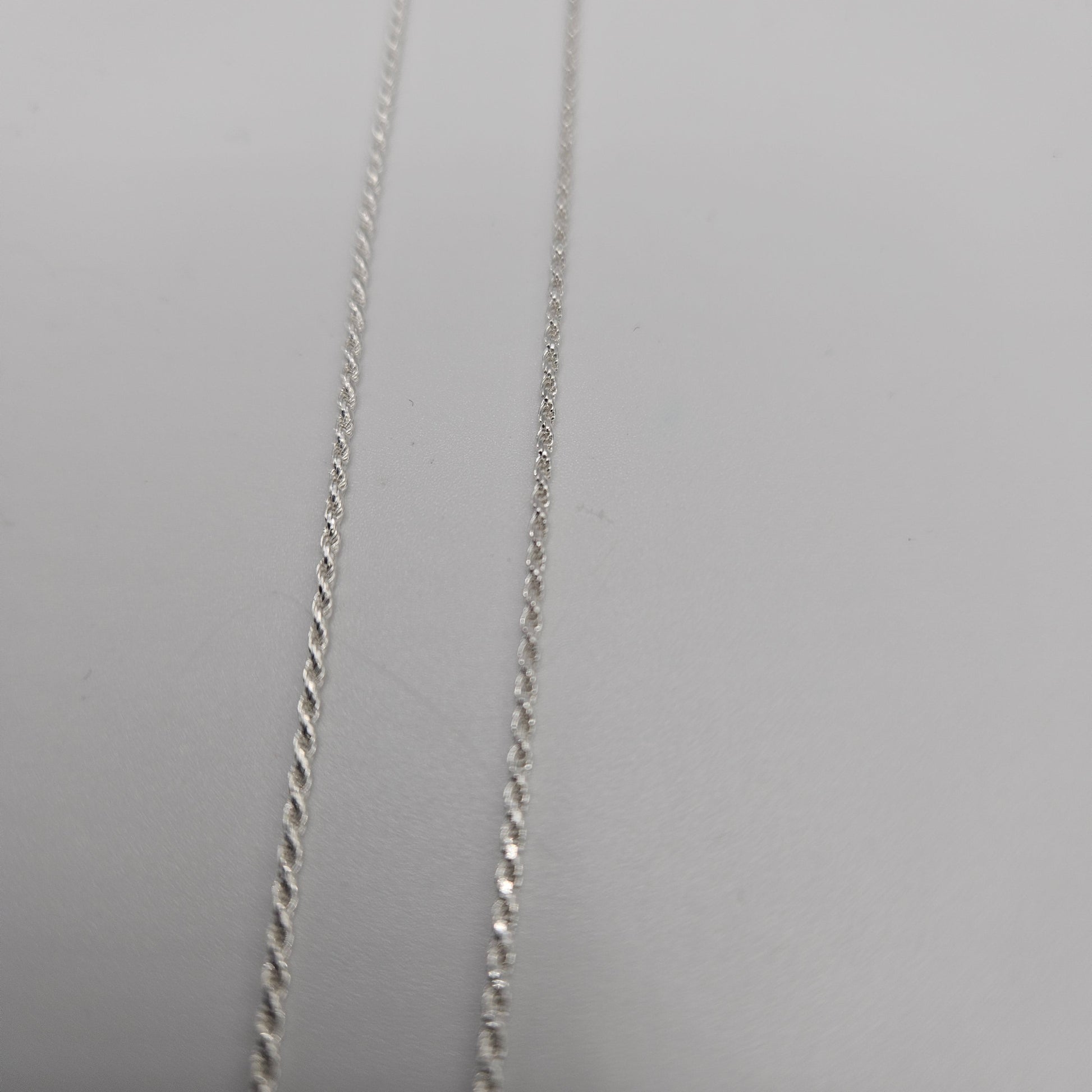 18 Inch Sterling Silver Small Rope Chain.