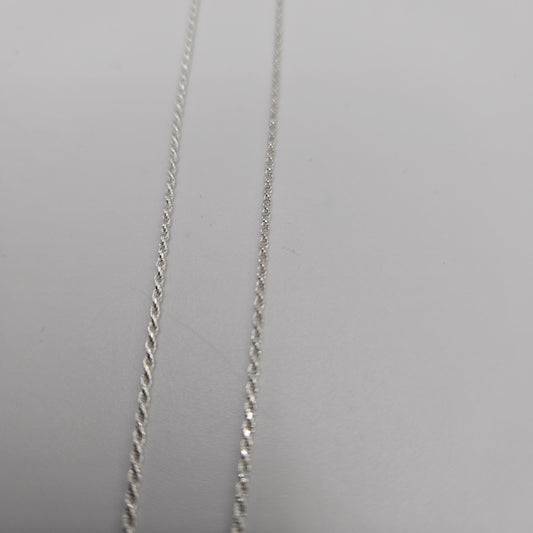 18 Inch Sterling Silver Small Rope Chain.