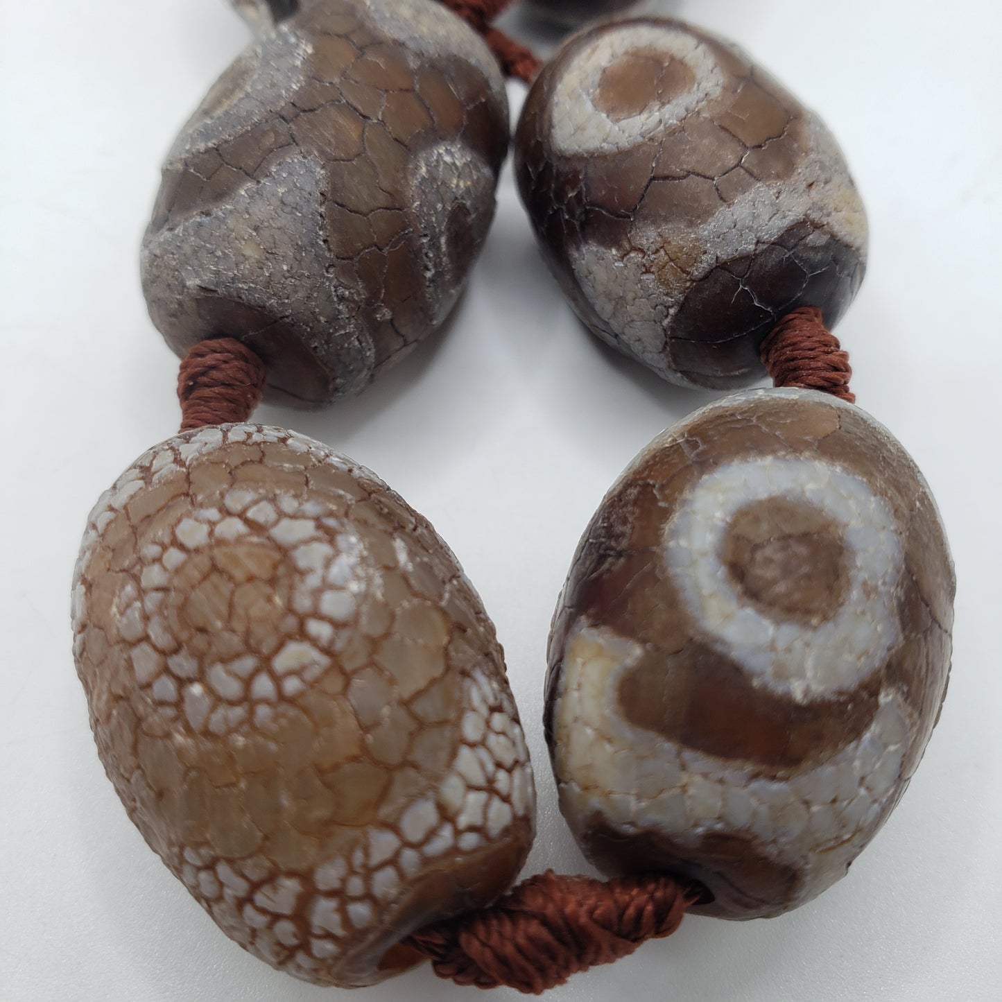 18 by 25mm Tibet Brown Agate Single Bead.