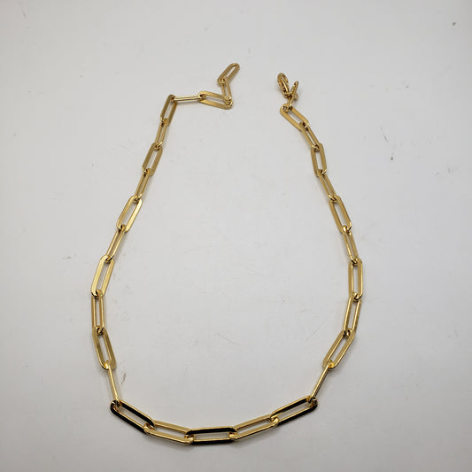 18in Vermeil Large Paperclip Chain.