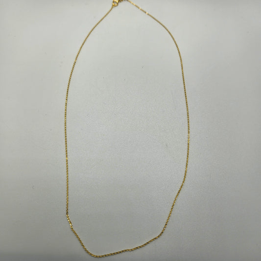 18in Small Round Gold Chain.