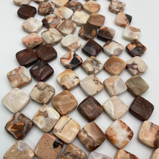 18mm Leopard Skin Jasper Bead Strand.