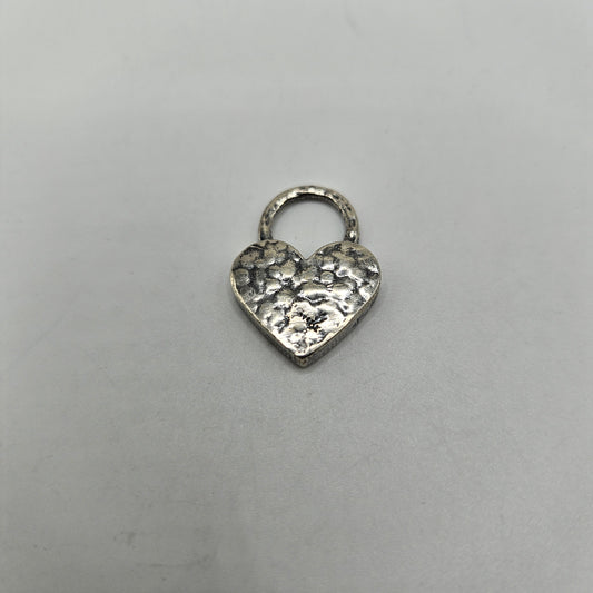 18mm Sterling Silver Heart Charm.