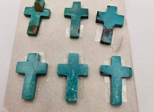 18x27mm Turquoise Cross Cabochon.
