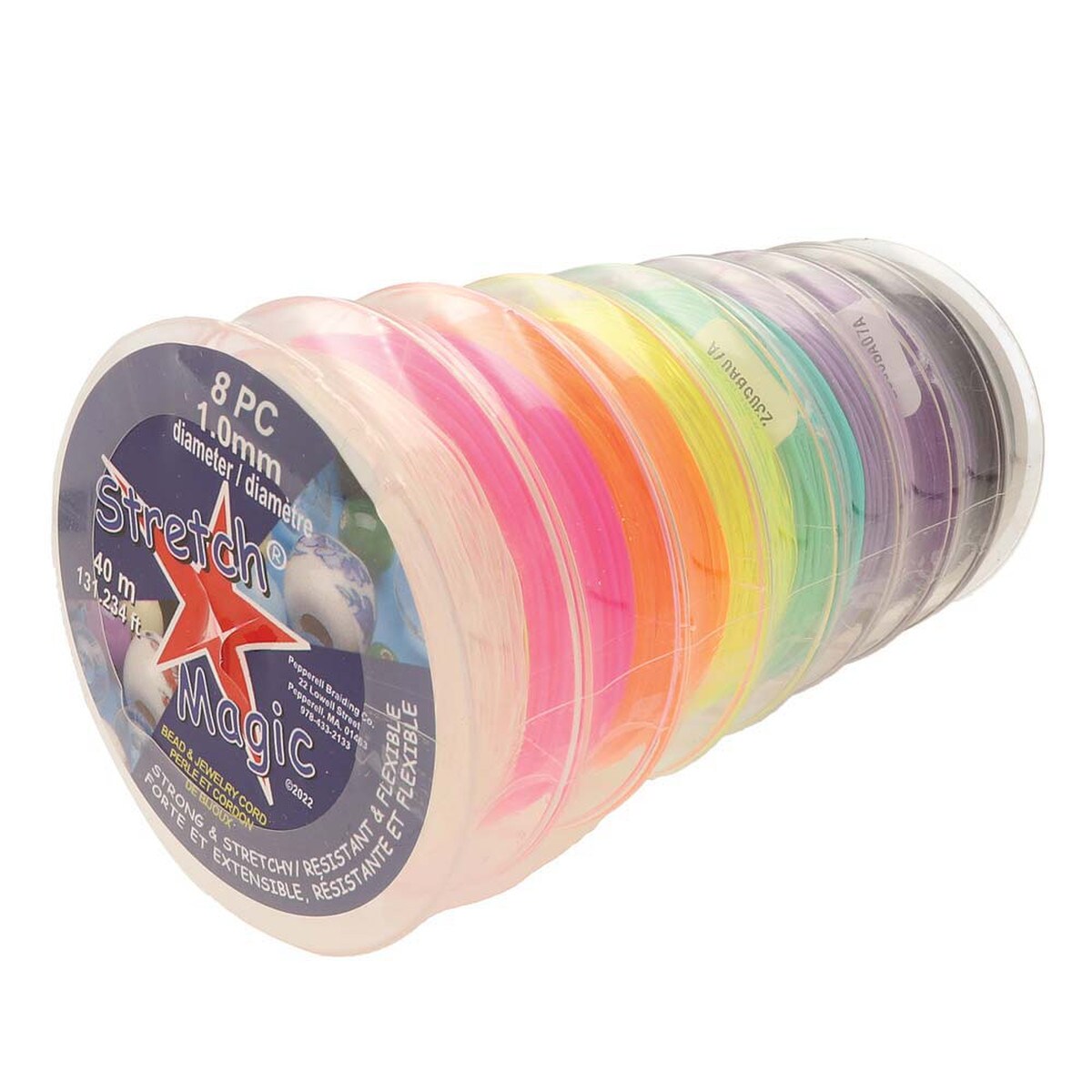 1MM STRETCH MAGIC CORD CLR 5 METER 8 PIECE.