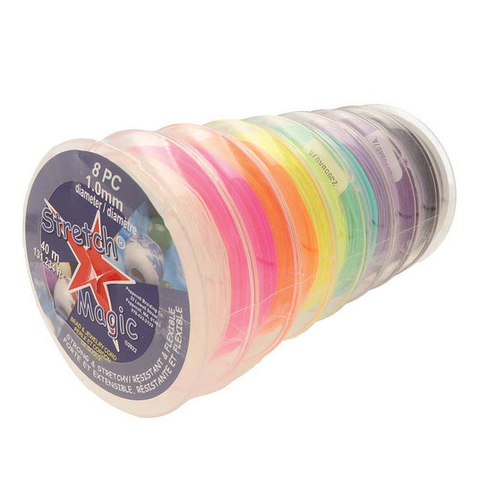 1MM STRETCH MAGIC CORD CLR 5 METER 8 PIECE.