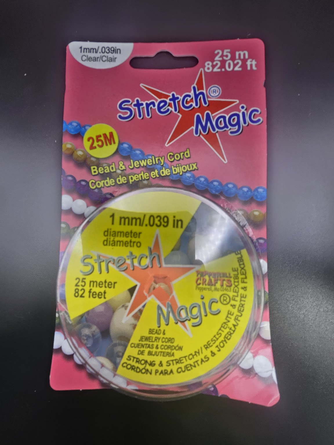 1MM STRETCH MAGIC CORD CLEAR 25M.