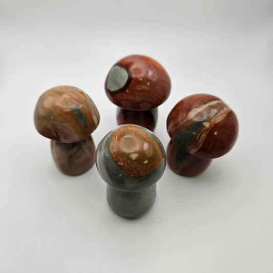 2-2.5 Inch Jasper Mushroom.