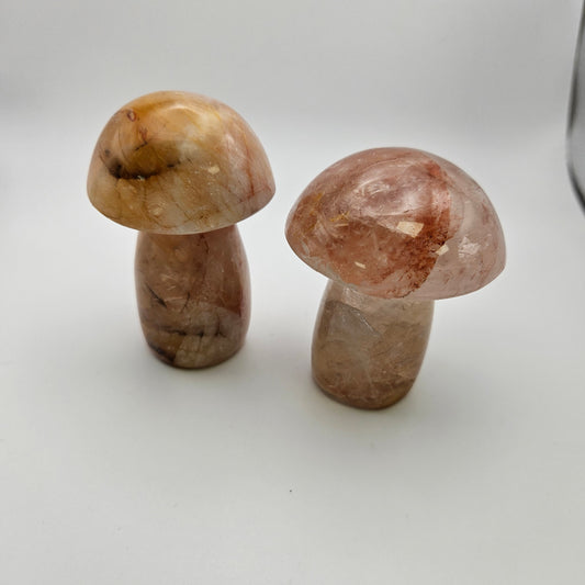 2 to 3in Hematoid Quartz Mushroom.
