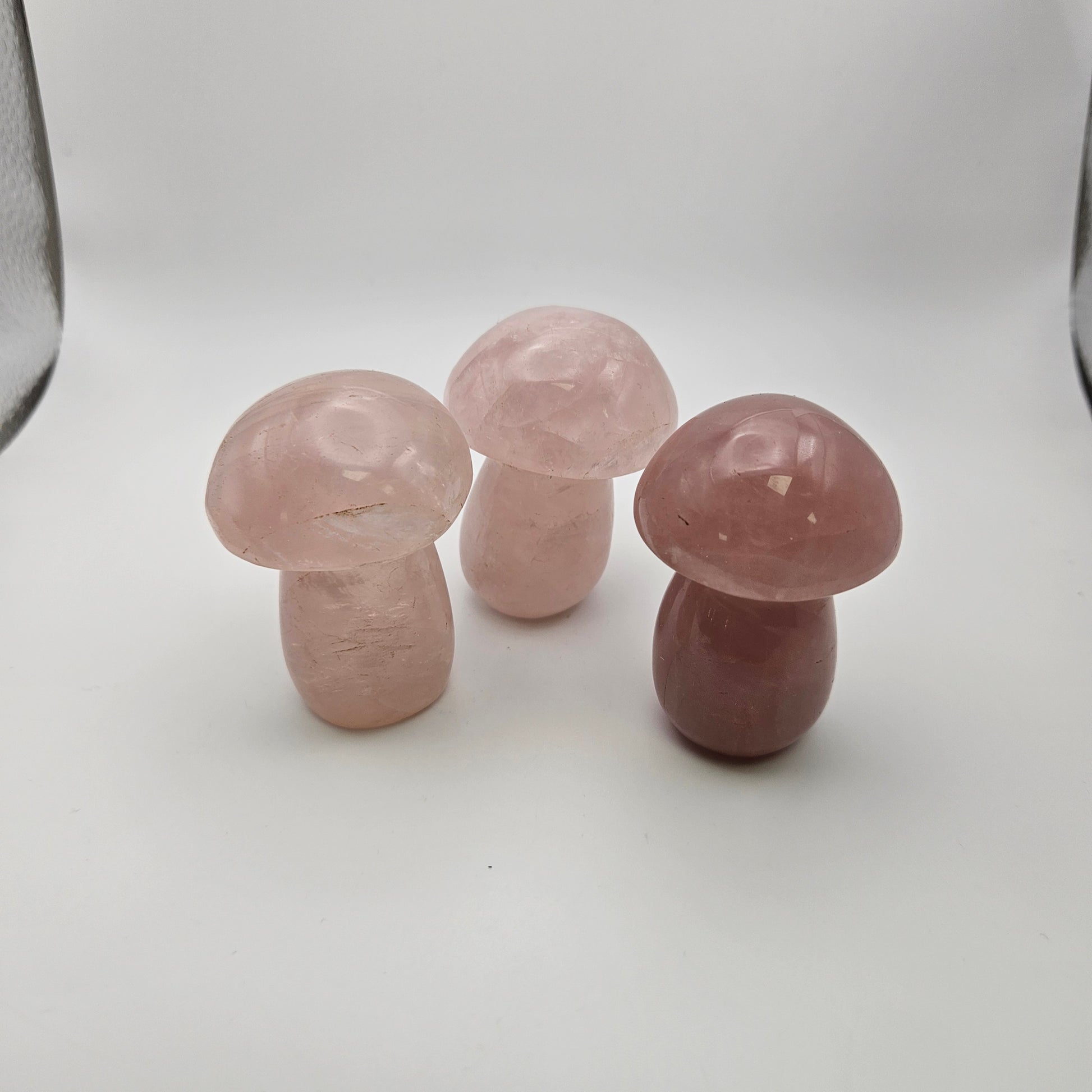 2 Inch Tall Rose Quartz Mushroom.