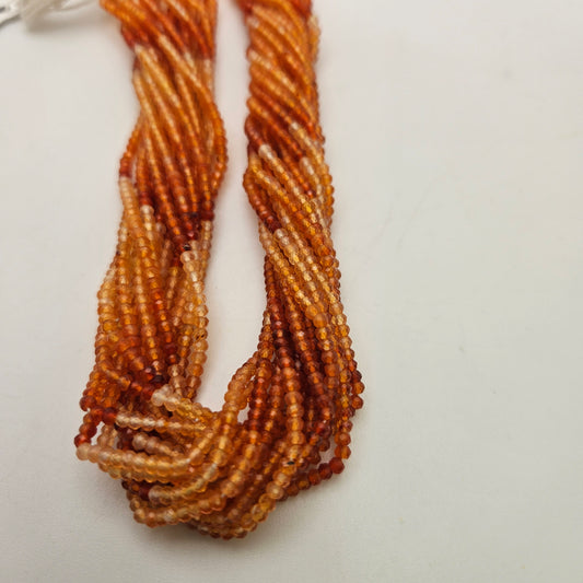 2.5mm Carnelian Rondelle Faceted.