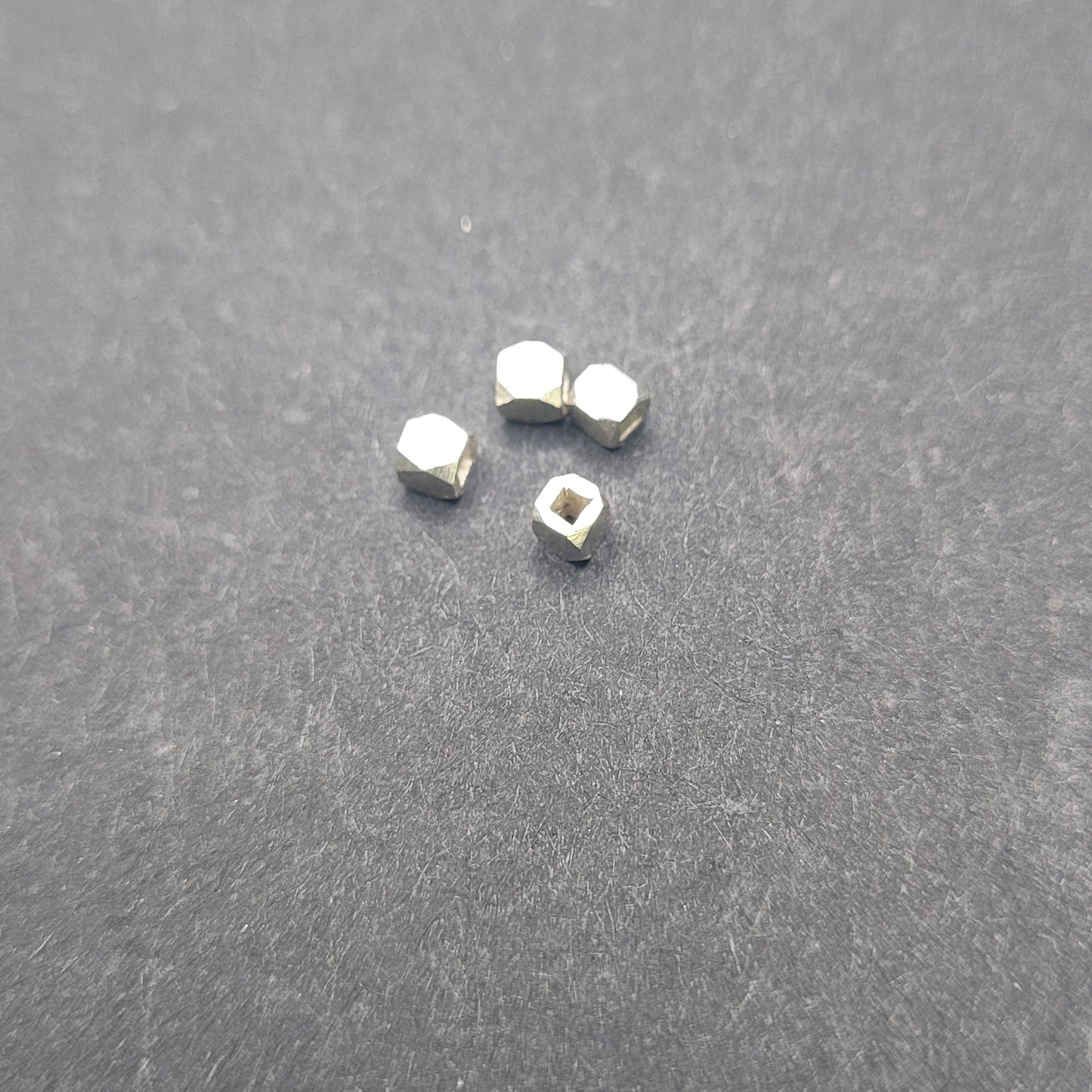 2.5mm Sterling Silver Faceted Bead. Sold Individually.