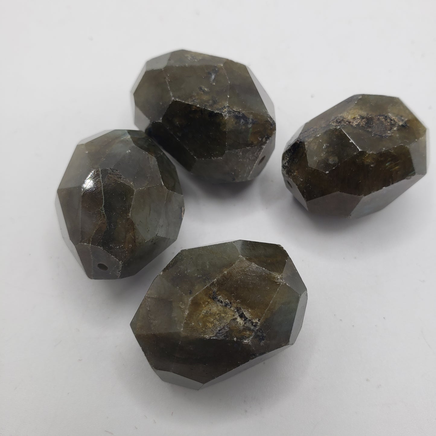 20 by 25mm Labradorite Nugget Faceted Single Bead.