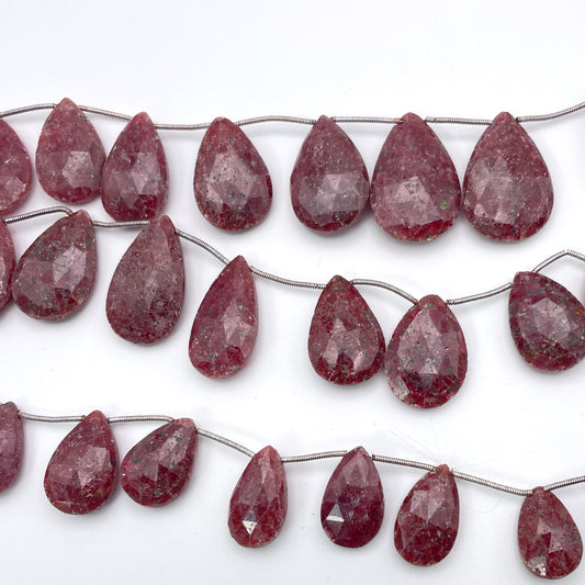20 to 30mm Ruby Top Drill Faceted Strand.