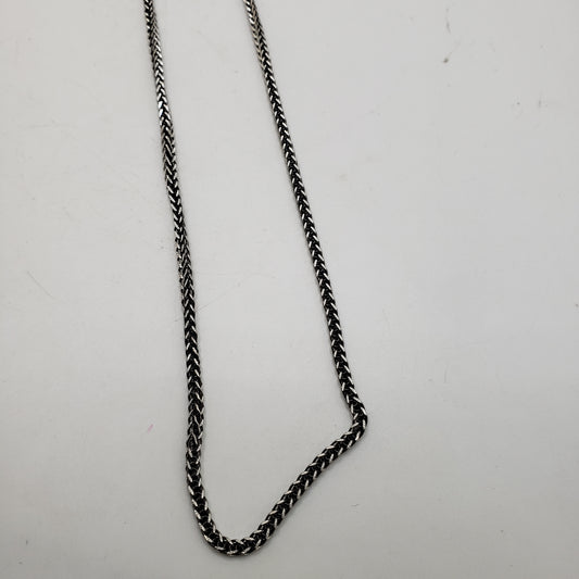 20 Inch Dark Vermeil Square Woven Chain Diamond Cut.