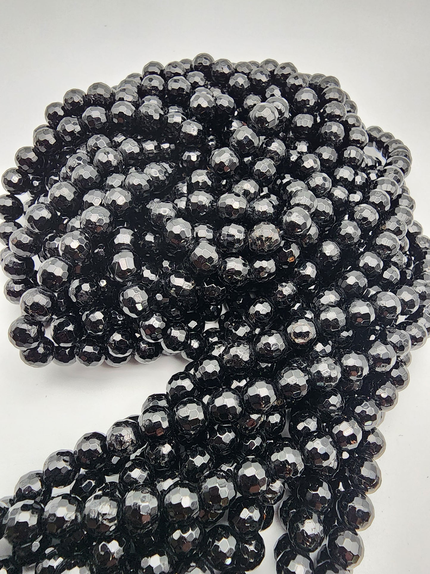 7mm Black Tourmaline Faceted