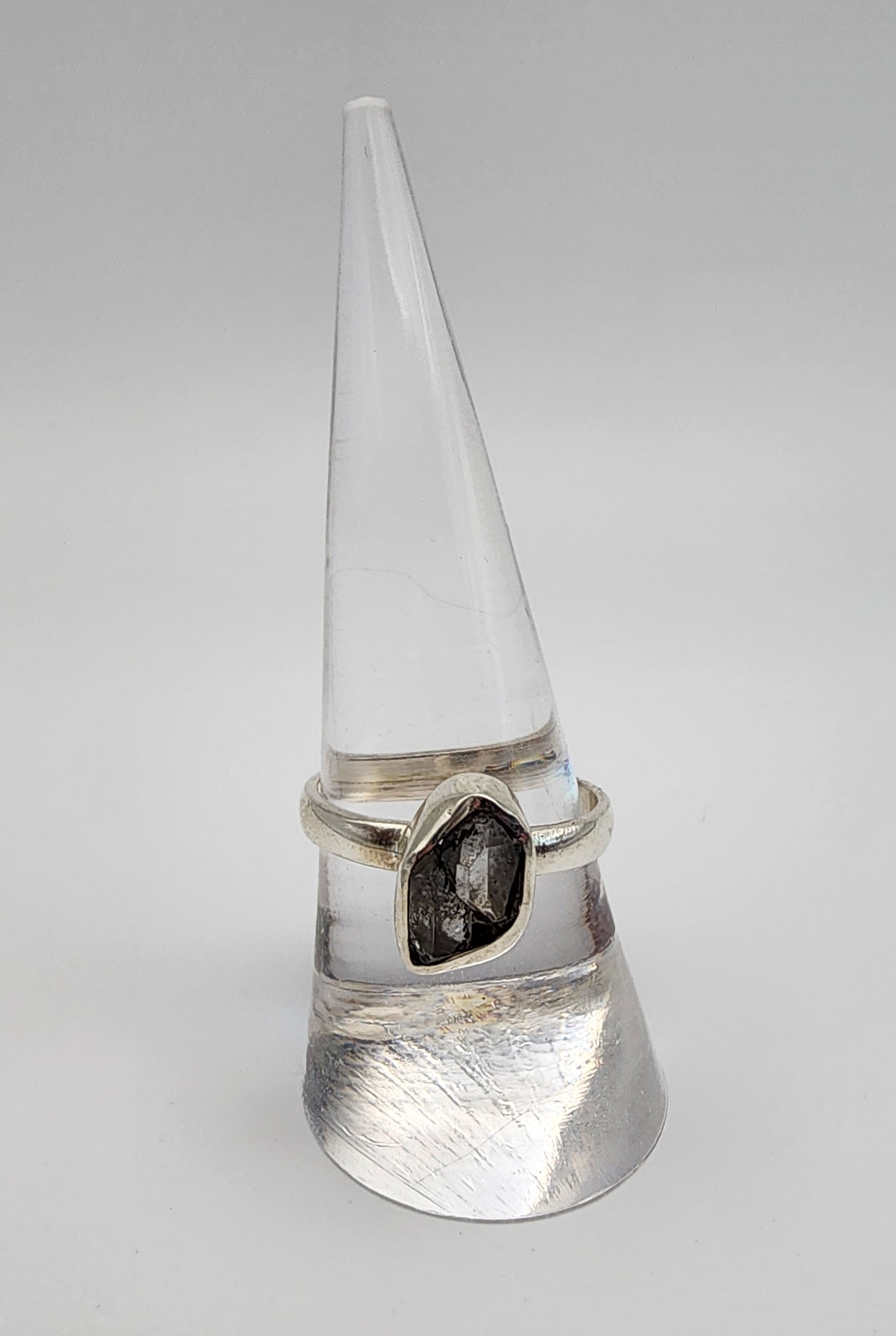 SS Moonstone Iolite Ring Size 7.5