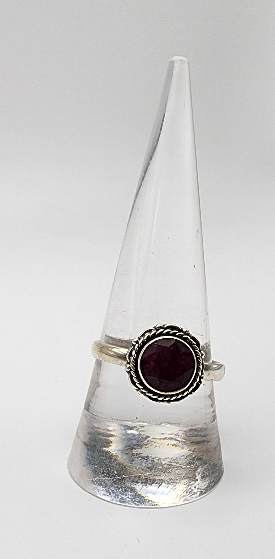 SS Ruby Gemstone Ring