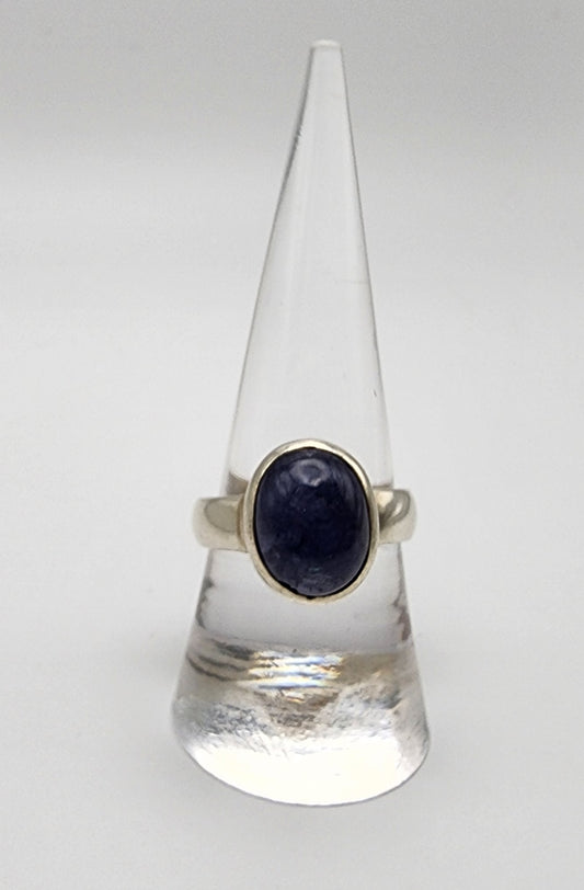 SS Blue Kynite Gemstone Ring