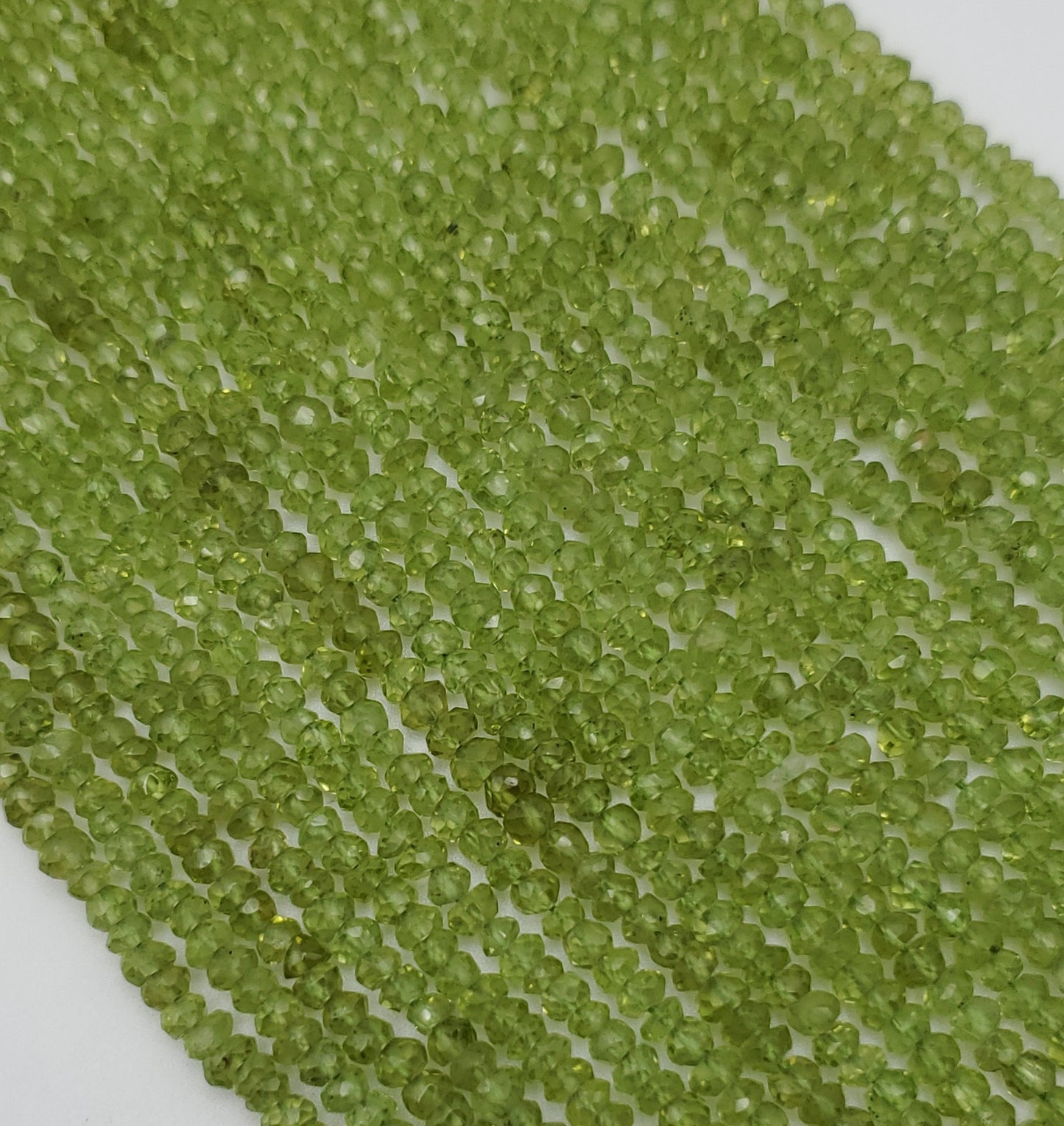 4mm Peridot Faceted Rondelle