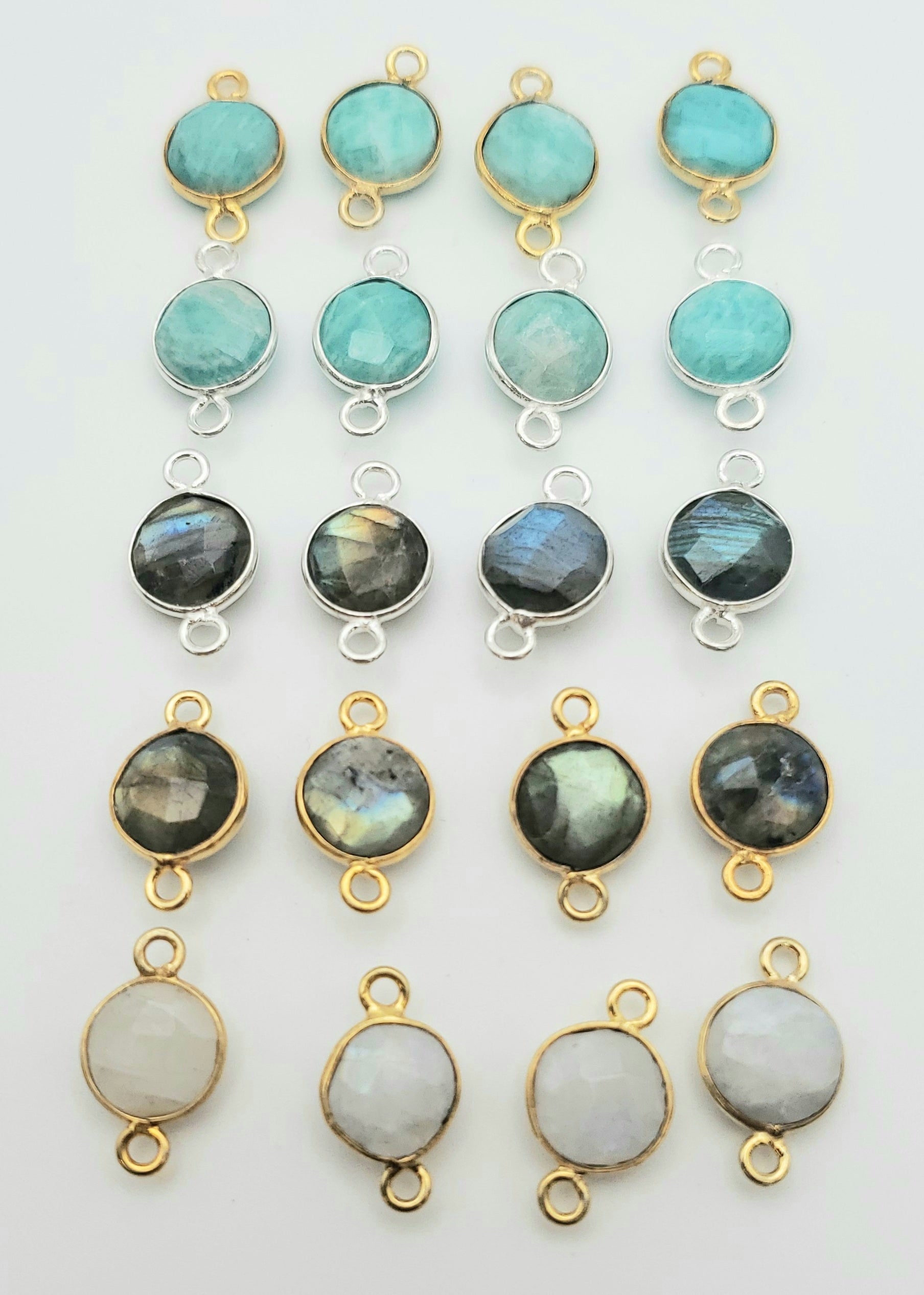 8mm Assorted Gemstone Connector