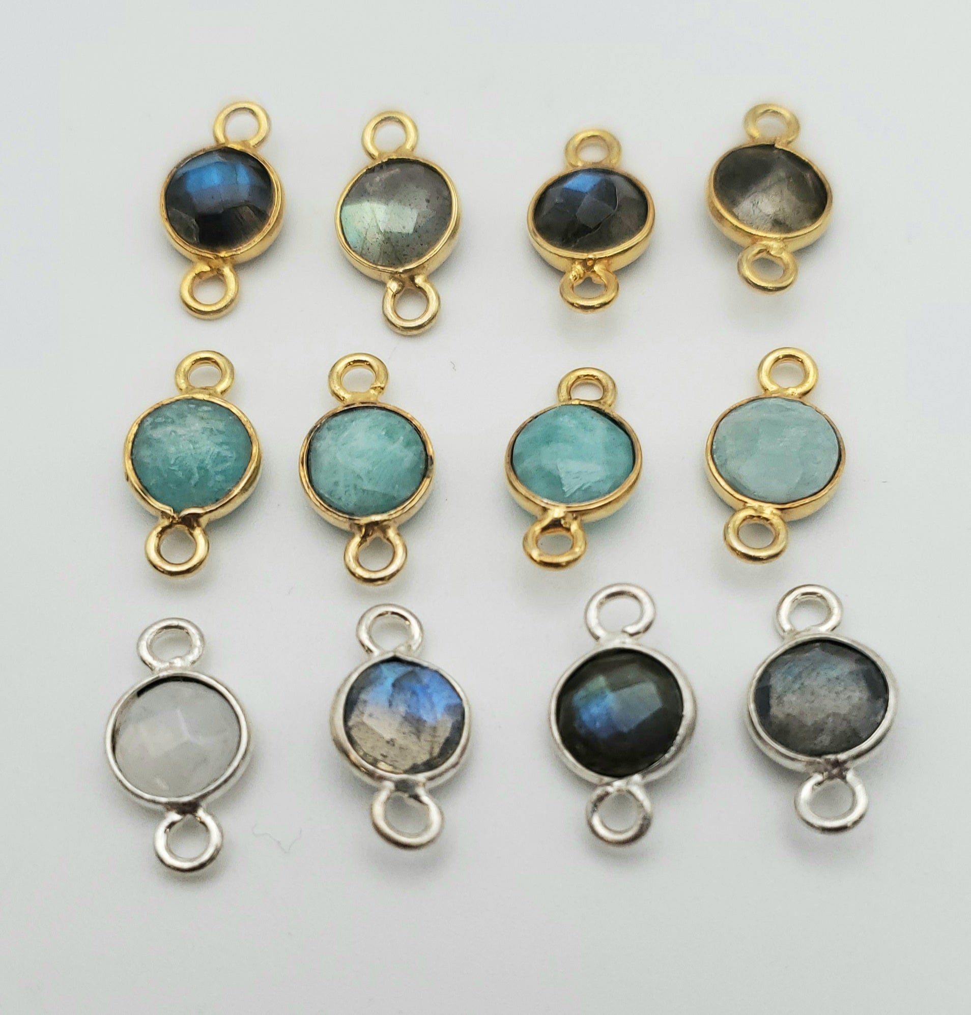 6mm Assorted Gemstone Connector