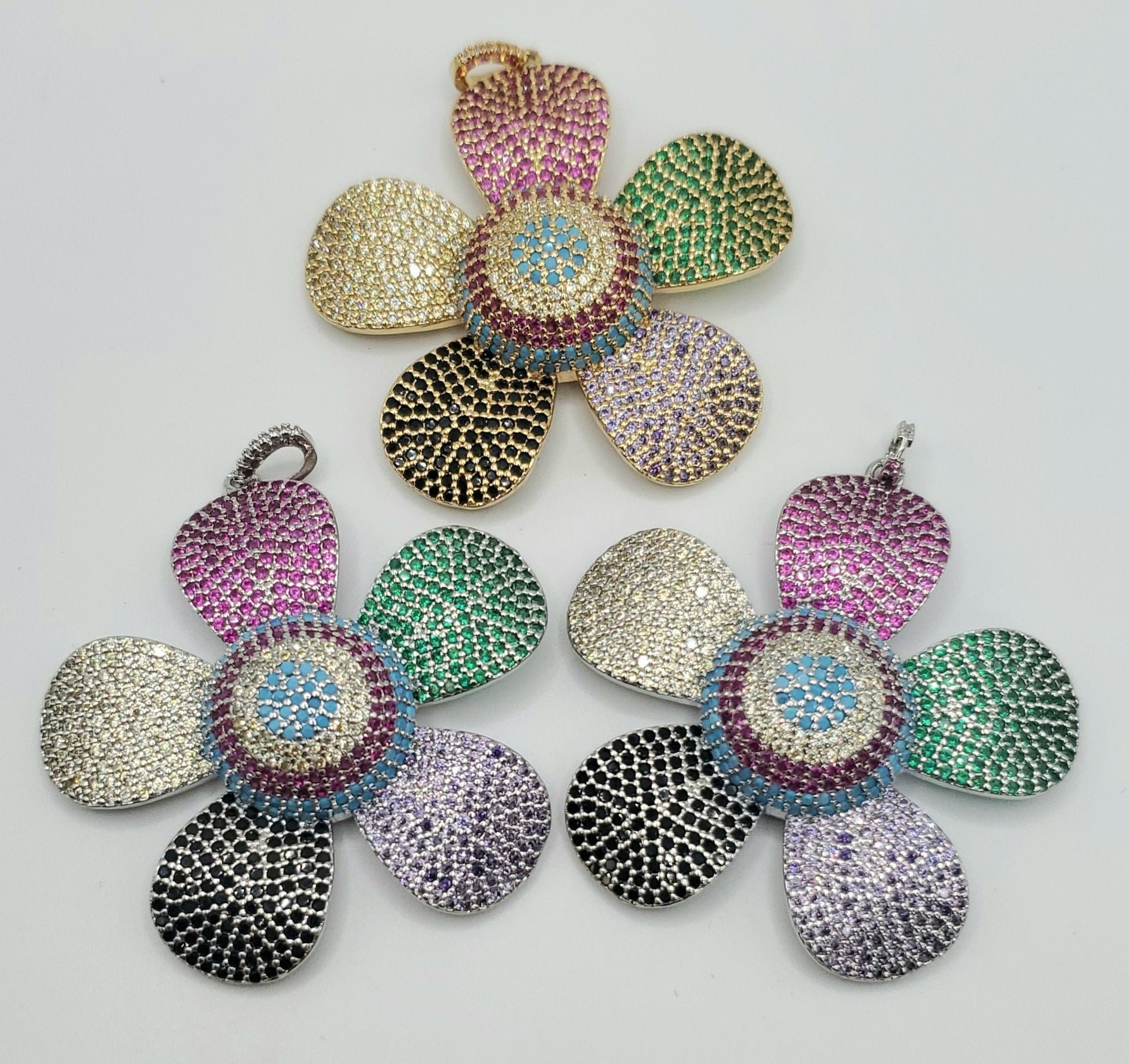 Pave Flower Pendant