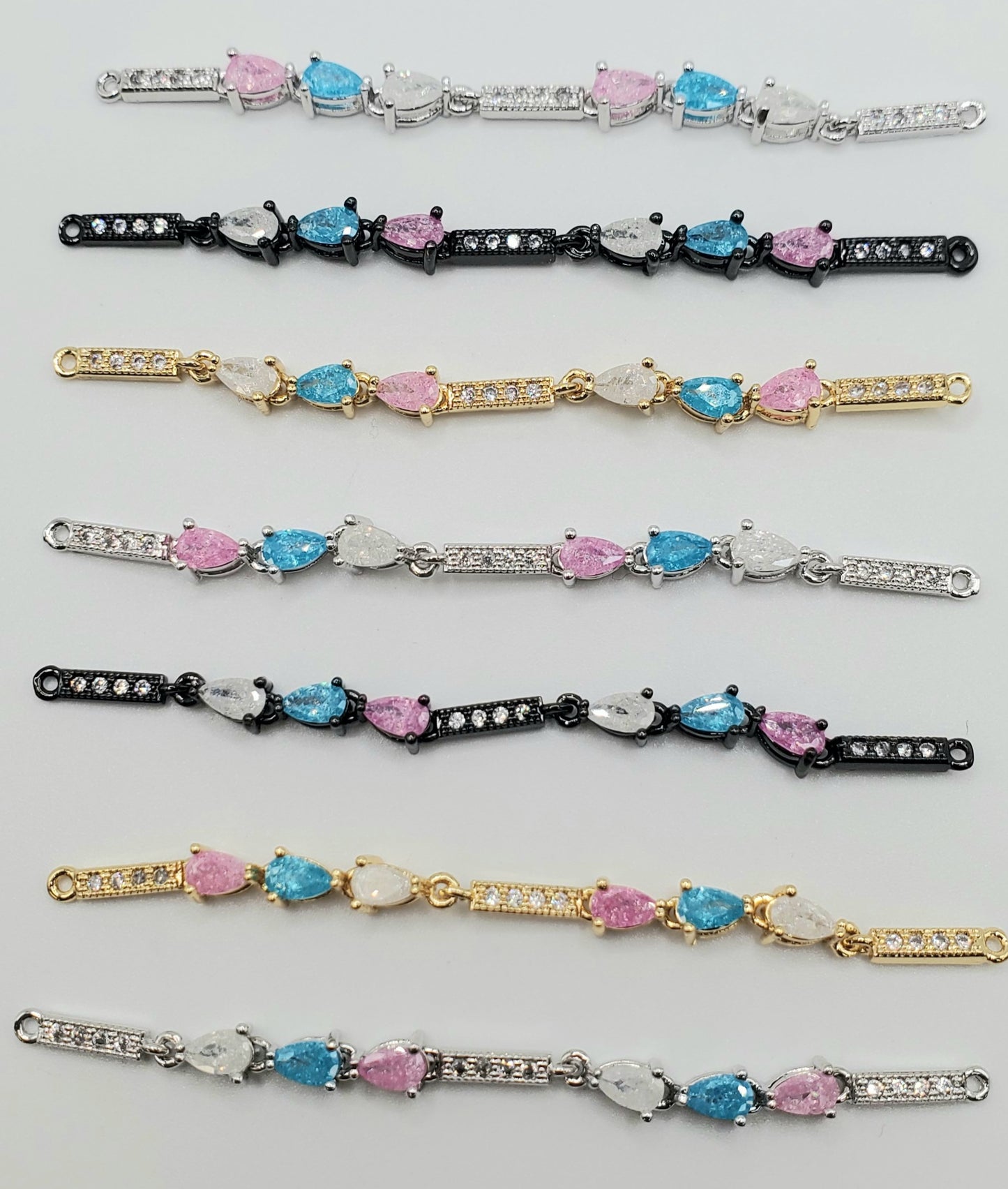 Opal Pave Gemstone Connector