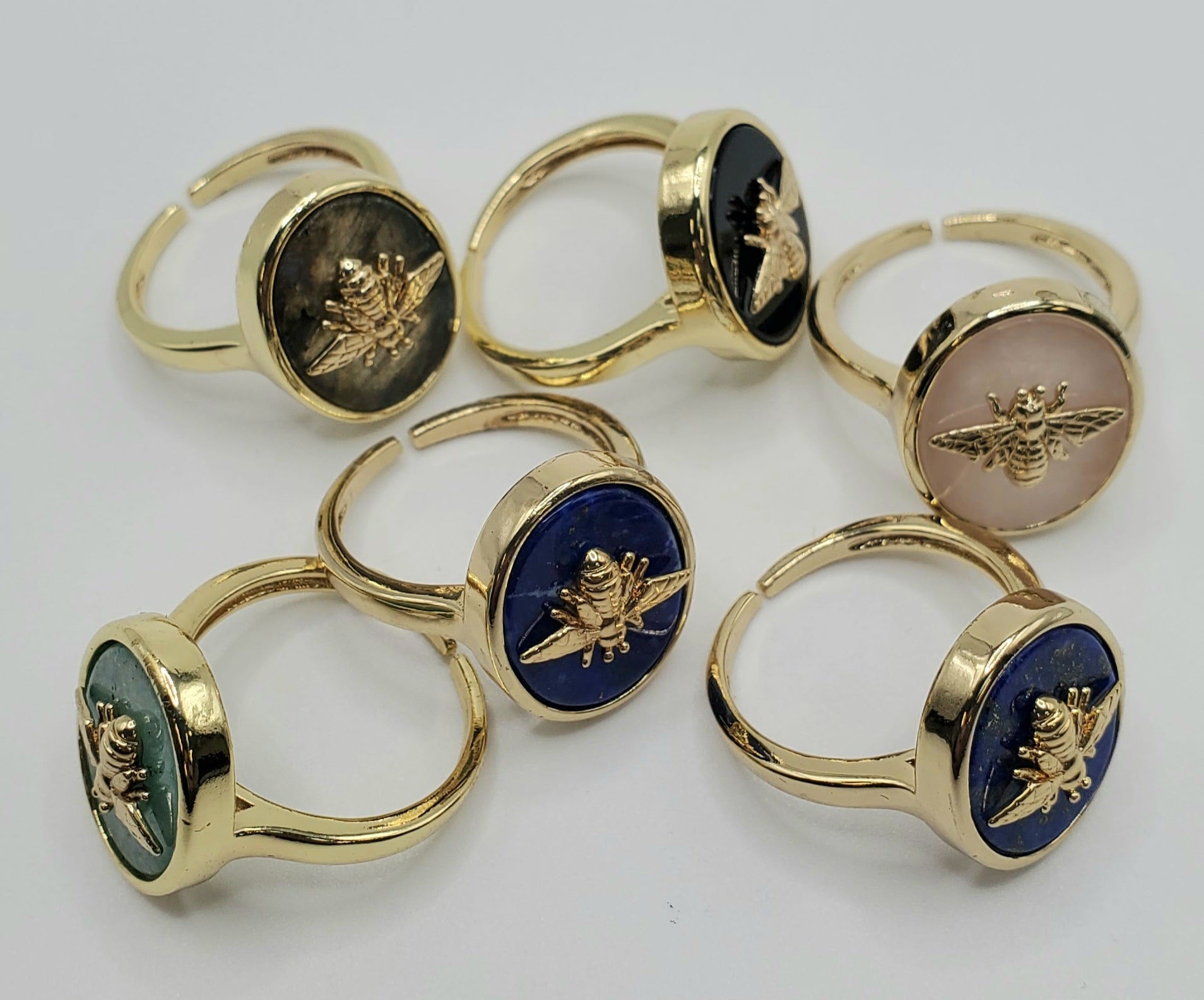 Assorted Gold Plated Gemstone Ring
