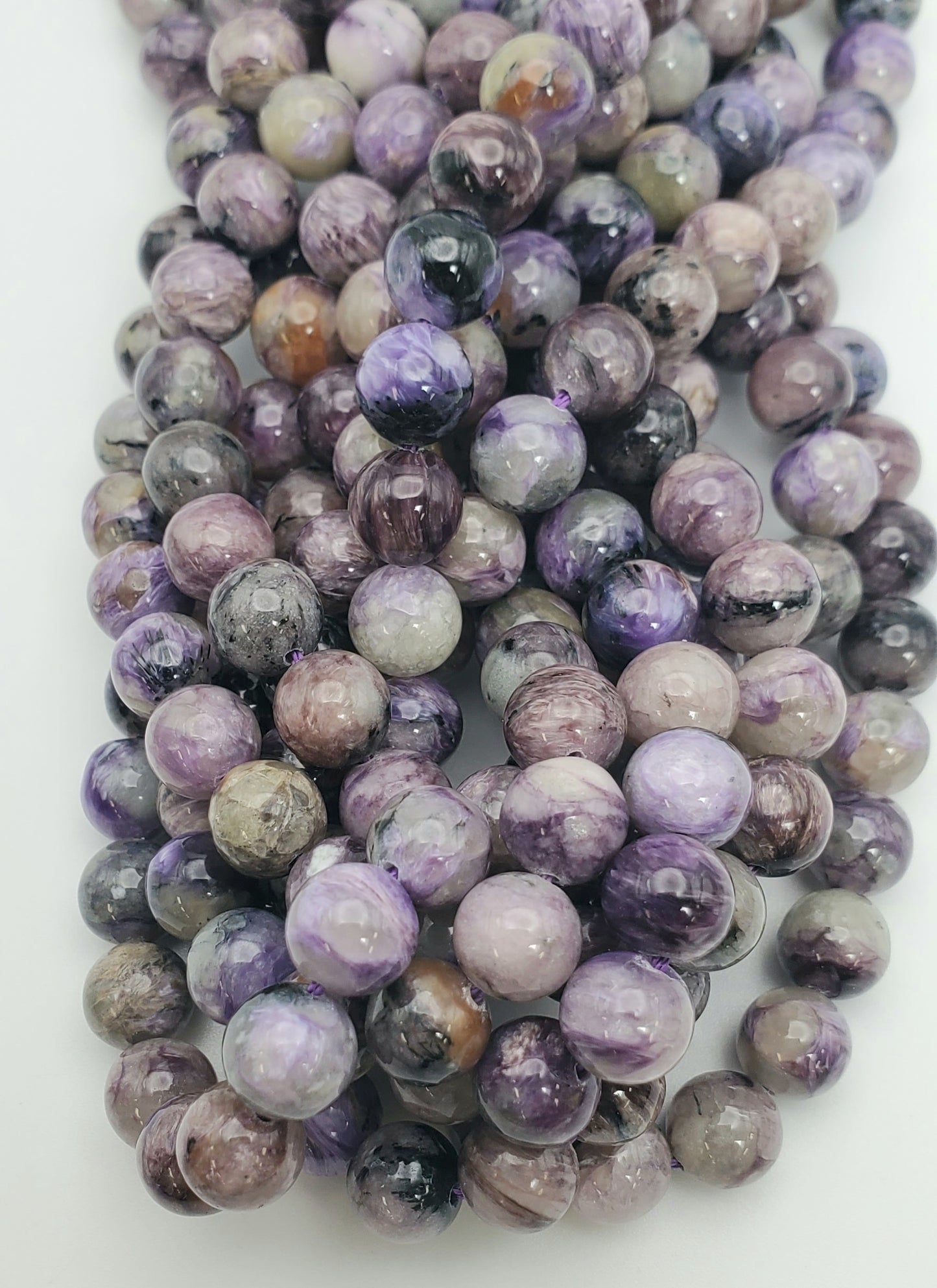 8mm Charoite Round