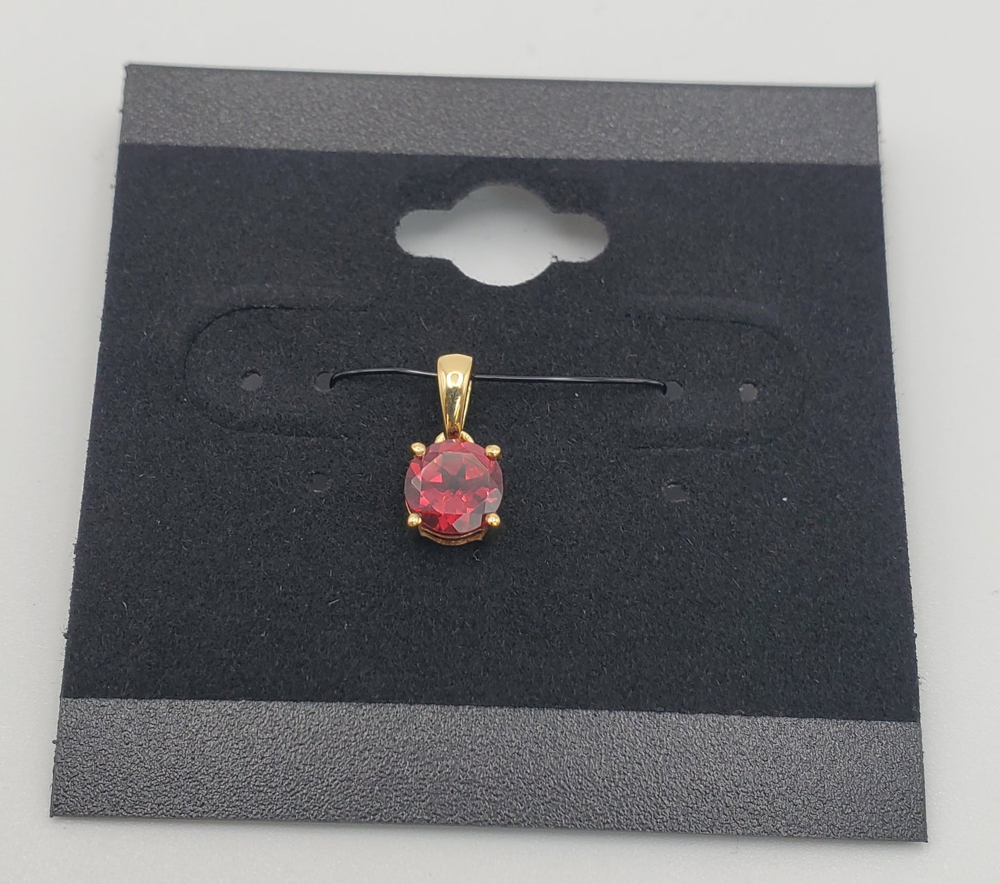 GP Garnet Gemstone Faceted Pendant