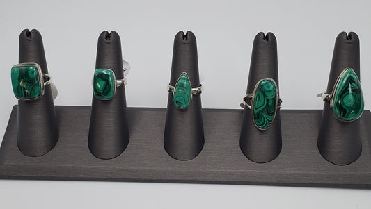 SS Malachite Ring