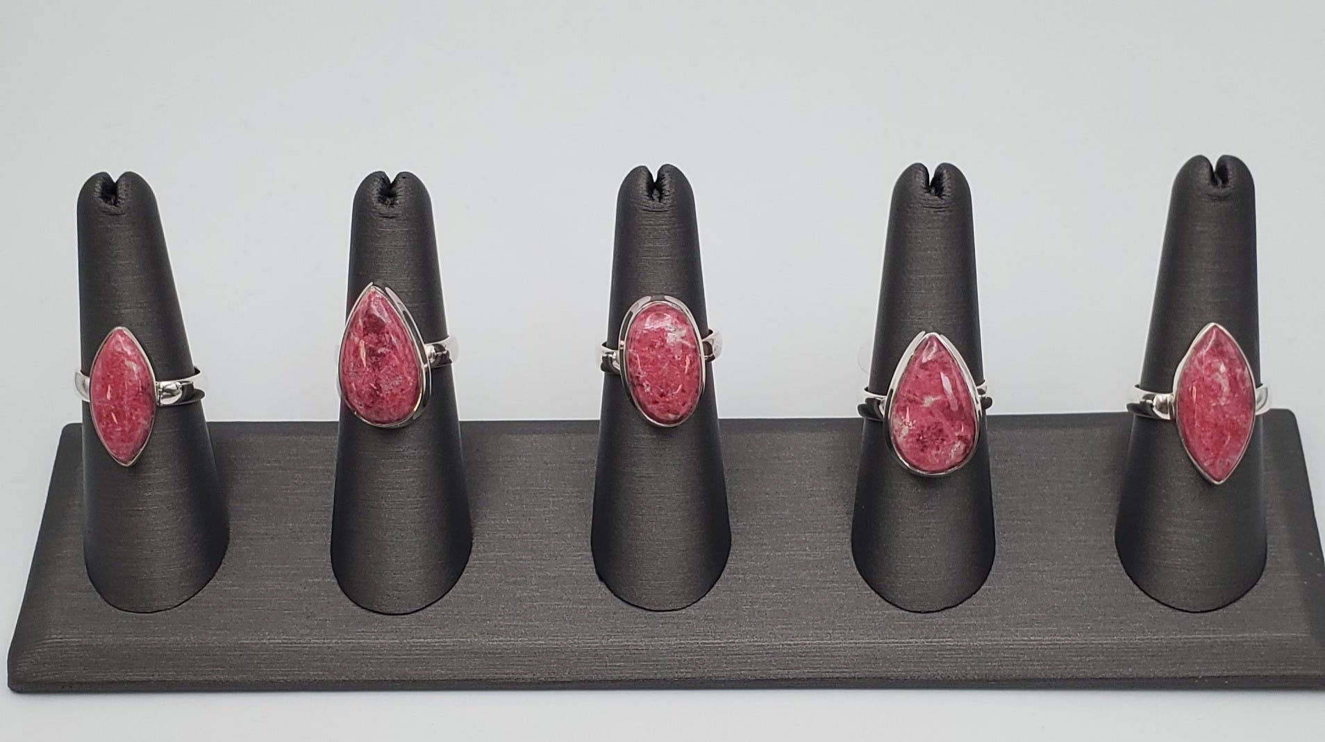 SS Pink Thulite Ring