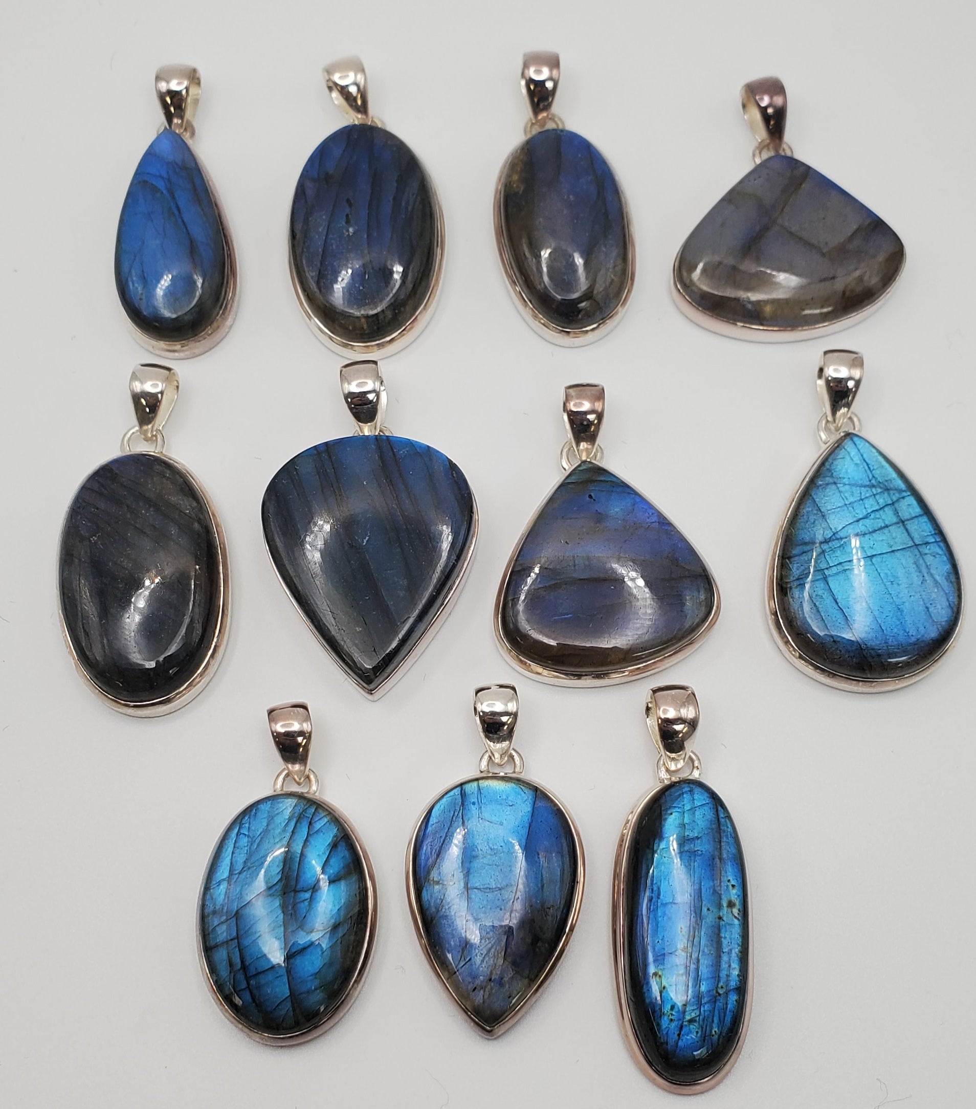 SS Blue Fire Labradorite Pendant
