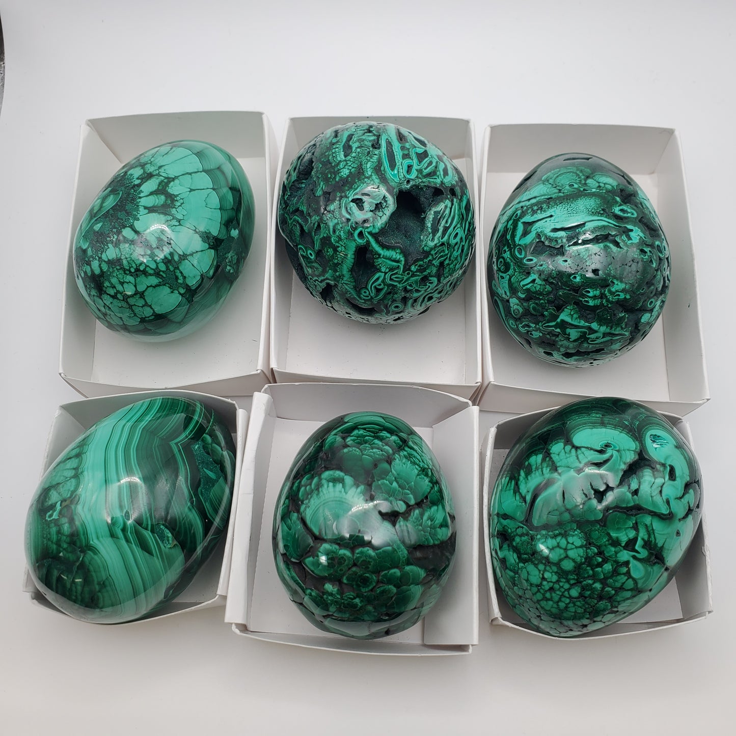 Malachite Egg Medium 3 inch
