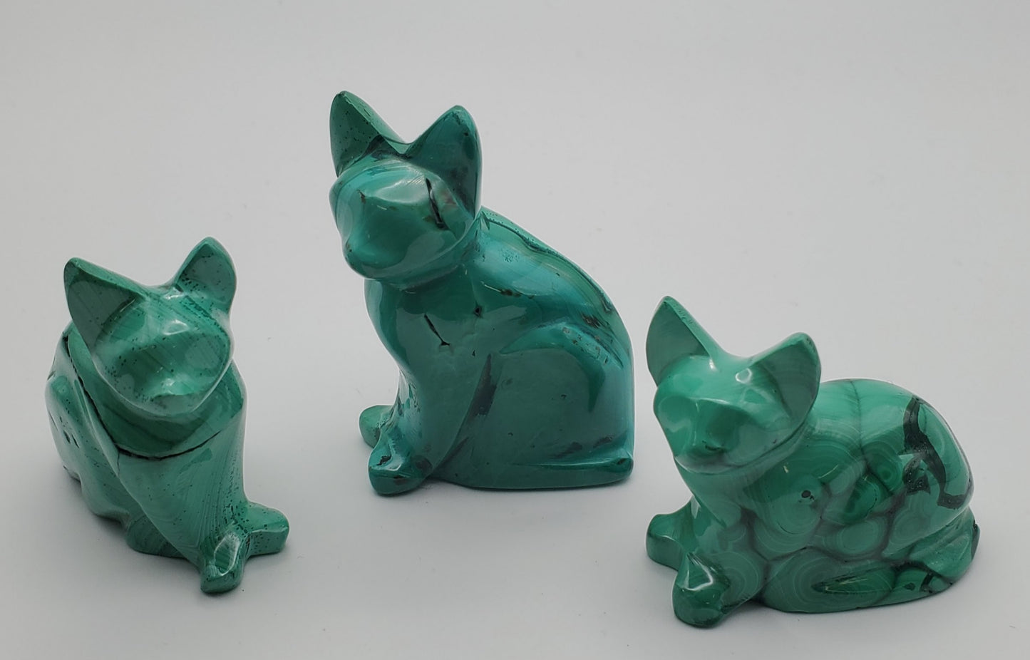 Malachite Cat 2-3 inch