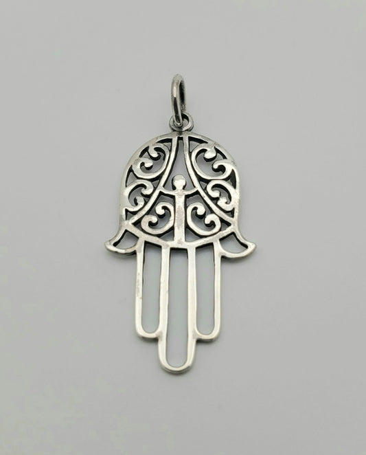 SS Large Hamsa Pendant
